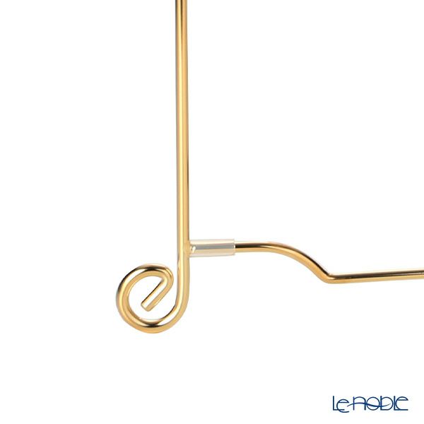 サクライ ワンタッチプレートスタンド／ケーキスタンド L 3段 プレート直径24-30cm 用 金メッキ 折りたたみ式