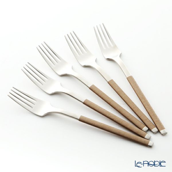 サクライ J-Tone 布着せカトラリー コージー ブラウン ティーフォーク 5本セット