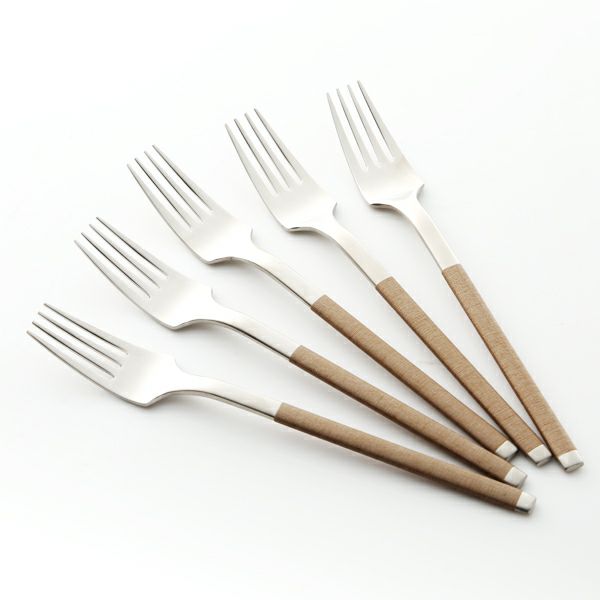 サクライ J-Tone 布着せカトラリー コージー ブラウン ティーフォーク 5本セット