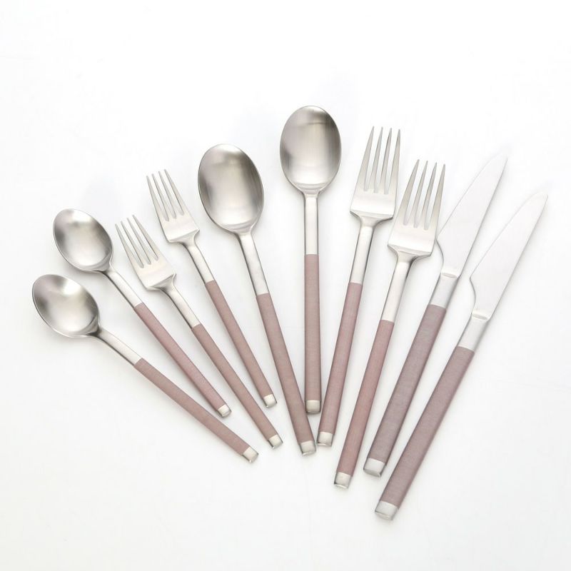 サクライ J-Tone 布着せカトラリー コージー ピンク ディナー2人用 10本セット 18-8