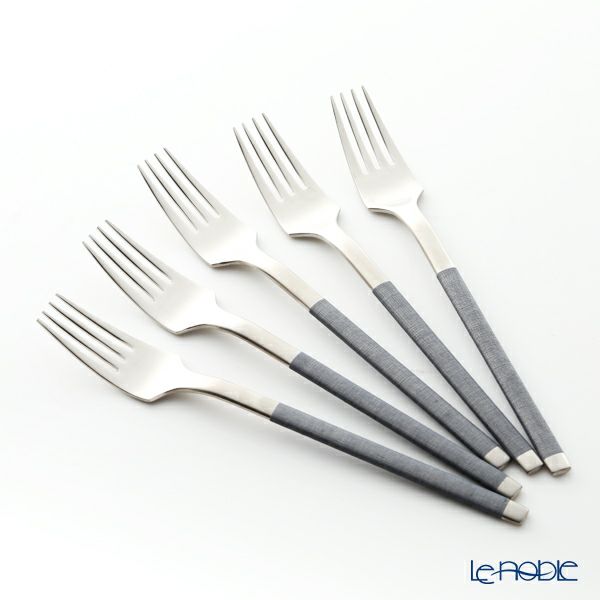 サクライ J-Tone 布着せカトラリー コージー グレイ ティーフォーク 5本セット