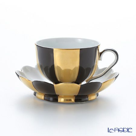 アウガルテン（AUGARTEN） メロン ブラック＆ゴールド（7027G） モカカップ＆ソーサー 50ml（015）