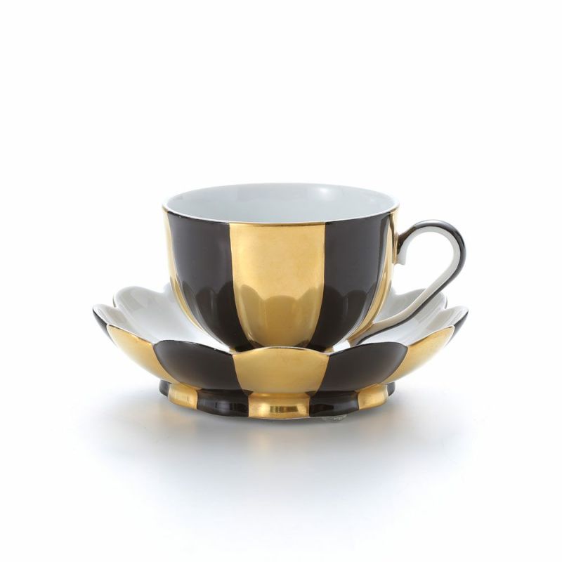 アウガルテン（AUGARTEN） メロン ブラック＆ゴールド（7027G） モカカップ＆ソーサー 50ml（015）