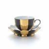 アウガルテン（AUGARTEN） メロン ブラック＆ゴールド（7027G） モカカップ＆ソーサー 50ml（015）