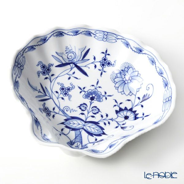 マイセン（Meissen） ブルーオニオン 800101／00262 シェルディッシュ 21.5×19cm