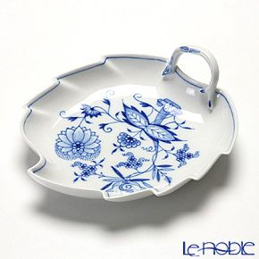 マイセン（Meissen） ブルーオニオン 800101／00264 リーフディッシュ 19×17cm