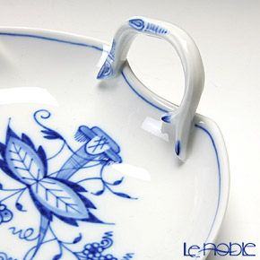 マイセン（Meissen） ブルーオニオン 800101／00264 リーフディッシュ 19×17cm