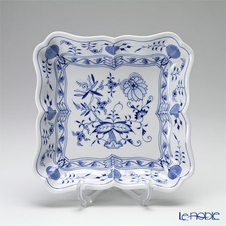 マイセン（Meissen） ブルーオニオン 800101／00276 角プレート 22cm