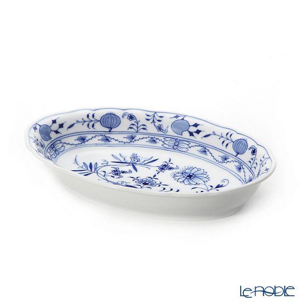 マイセン（Meissen） ブルーオニオン 800101／00280 オーバルサラダ L 25cm