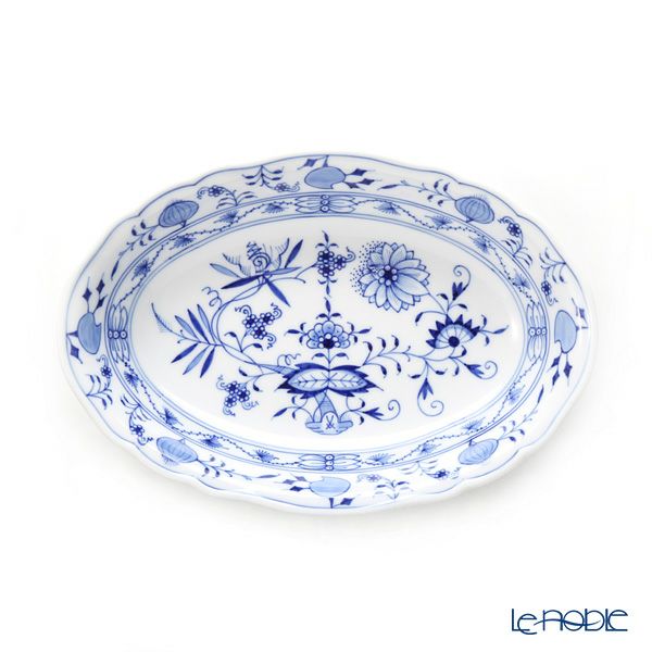 マイセン（Meissen） ブルーオニオン 800101／00280 オーバルサラダ L 25cm
