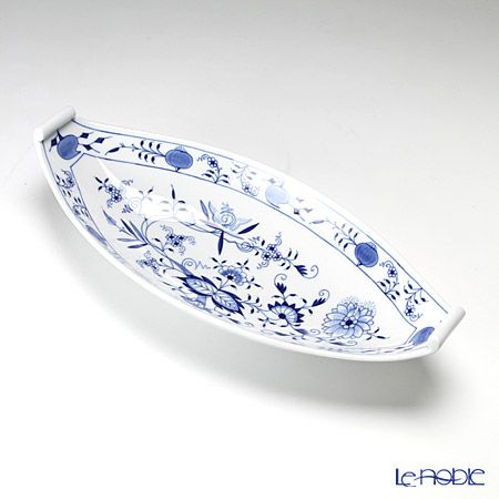 マイセン（Meissen） ブルーオニオン 800101／00290 舟形ディッシュ 33cm