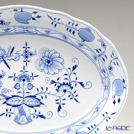 マイセン（Meissen） ブルーオニオン 800101／00308 オーバルプラター／楕円皿 35×26cm