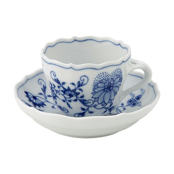 マイセン（Meissen） ブルーオニオン 800101／00580 モカカップ＆ソーサー