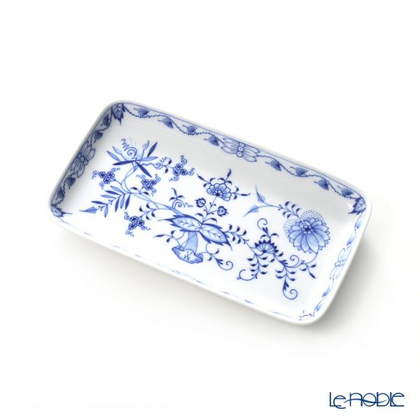 マイセン（Meissen） ブルーオニオン 800101／44060 長角皿 23×13cm