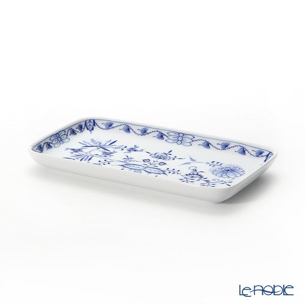 マイセン（Meissen） ブルーオニオン 800101／44060 長角皿 23×13cm