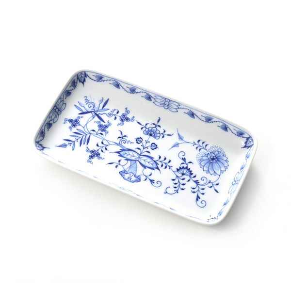 マイセン（Meissen） ブルーオニオン 800101／44060 長角皿 23×13cm