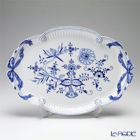 マイセン（Meissen） ブルーオニオン 800101／53300 オーバルプラター／楕円皿 40×28cm