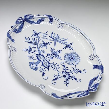 マイセン（Meissen） ブルーオニオン 800101／53300 オーバルプラター／楕円皿 40×28cm