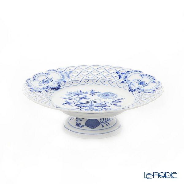 マイセン（Meissen） ブルーオニオン 800101／54823 メッシュコンポート 7×21cm
