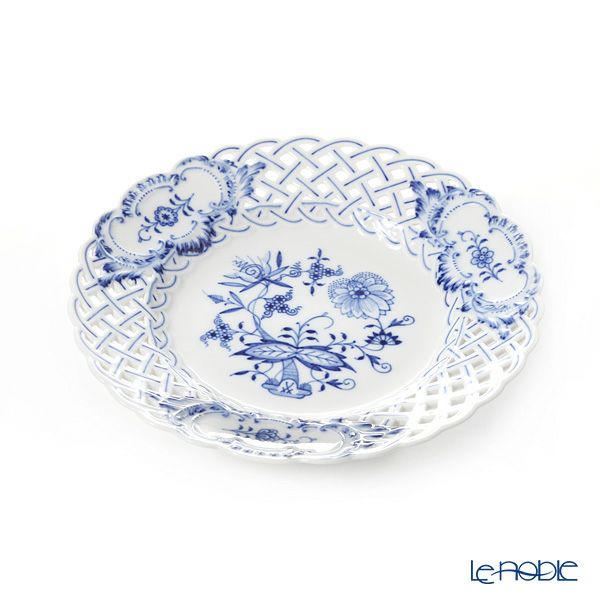 マイセン（Meissen） ブルーオニオン 800101／54823 メッシュコンポート 7×21cm