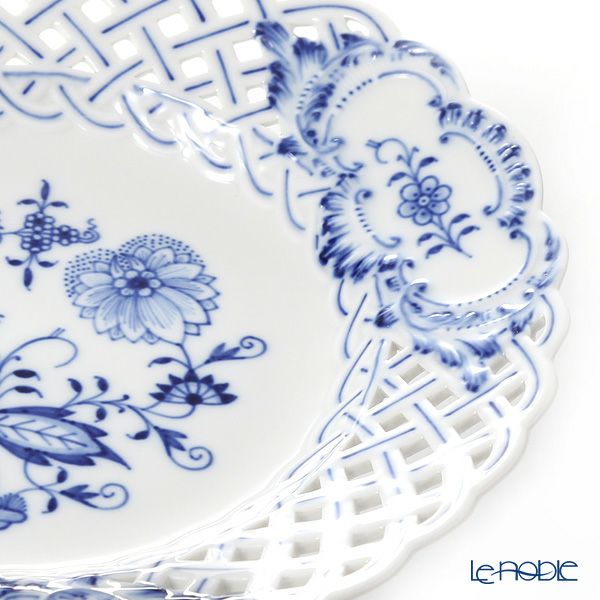 マイセン（Meissen） ブルーオニオン 800101／54823 メッシュコンポート 7×21cm