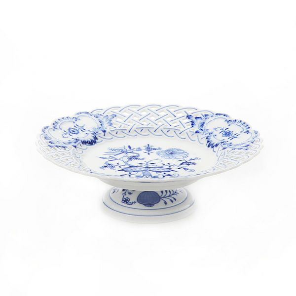 マイセン（Meissen） ブルーオニオン 800101／54823 メッシュコンポート 7×21cm