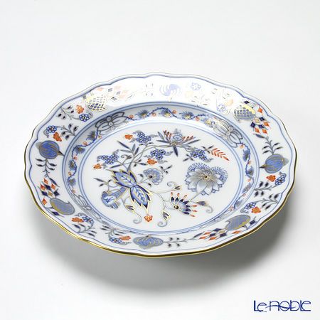 マイセン（Meissen） ブルーオニオン レッド＆ゴールド 800117／00472 プレート 20cm