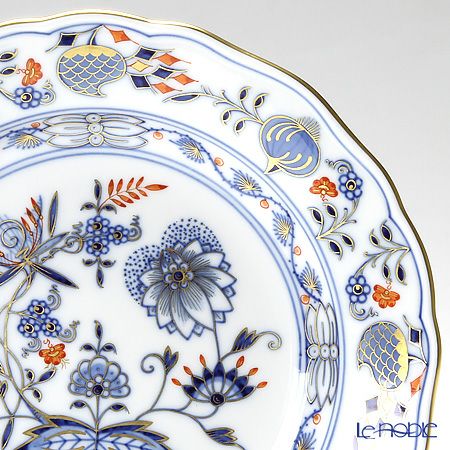 マイセン（Meissen） ブルーオニオン レッド＆ゴールド 800117／00472 プレート 20cm