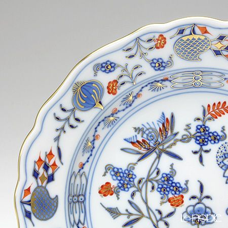 マイセン（Meissen） ブルーオニオン レッド＆ゴールド 800117／00501 プレート 18cm