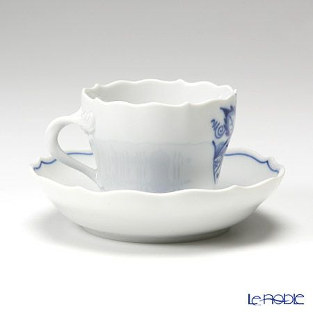 マイセン（Meissen） ブルーオニオン スタイル 801001／00580 モカカップ＆ソーサー