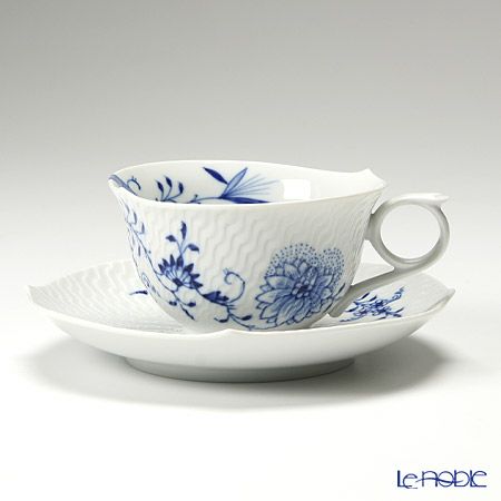 マイセン（Meissen） ブルーオニオン スタイル（ウェーブ） 801001／29633 ティーカップ＆ソーサー 170ml