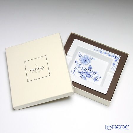 マイセン（Meissen） ブルーオニオン スタイル 801001／53n76 アッシュトレイ 21cm ホワイトリム