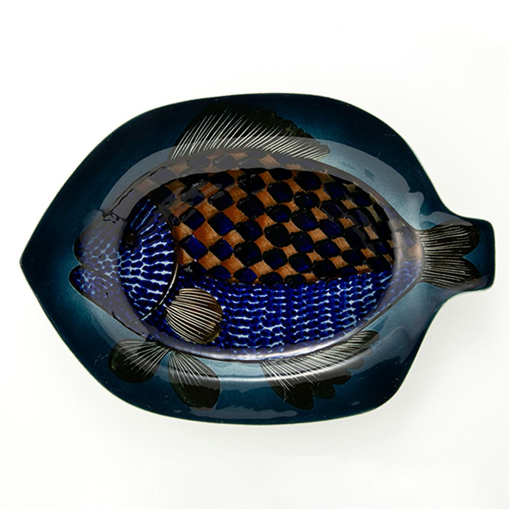 【1点限り】北欧ヴィンテージ アラビア（ARABIA） GOG フィッシュ アトリエ／atelje プレート 33cm