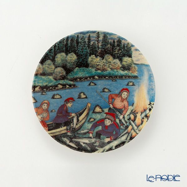 【1点限り】北欧ヴィンテージ アラビア（ARABIA） アンドレアス・アラリスト／A. Alariesto 記念プレート 1983 漁師