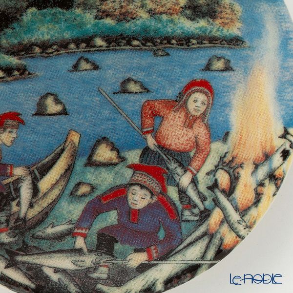 【1点限り】北欧ヴィンテージ アラビア（ARABIA） アンドレアス・アラリスト／A. Alariesto 記念プレート 1983 漁師