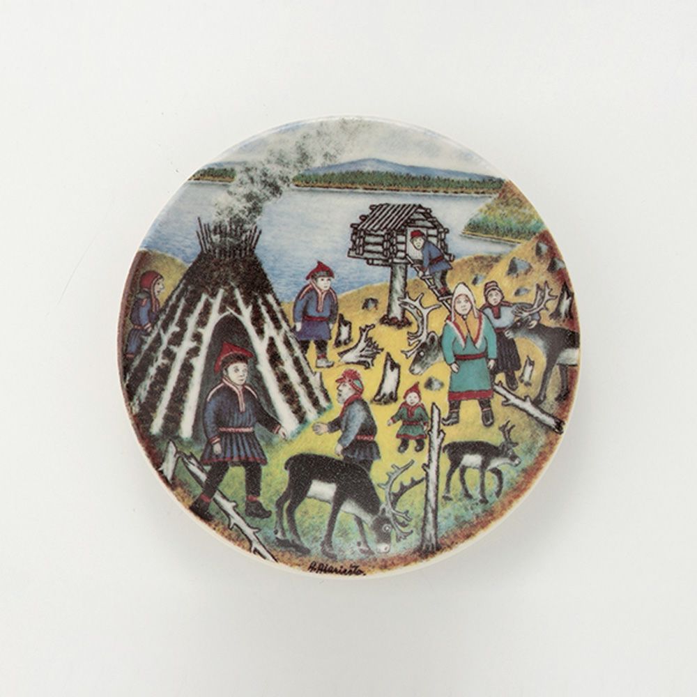 【1点限り】北欧ヴィンテージ アラビア（ARABIA） アンドレアス・アラリスト／A. Alariesto 記念プレート 1987 人里離れた場所