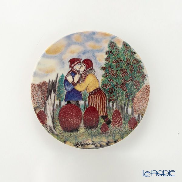 【1点限り】北欧ヴィンテージ アラビア（ARABIA） アンドレアス・アラリスト／A. Alariesto 記念プレート 1986 幸せな人々