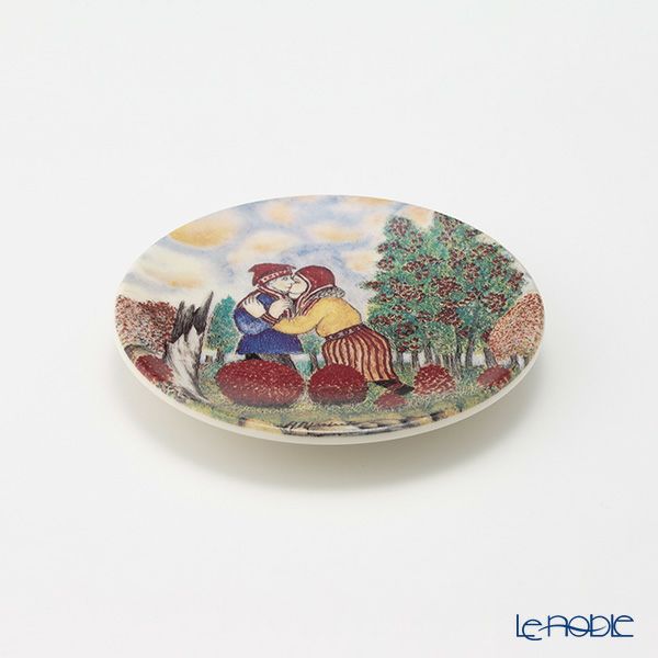 【1点限り】北欧ヴィンテージ アラビア（ARABIA） アンドレアス・アラリスト／A. Alariesto 記念プレート 1986 幸せな人々