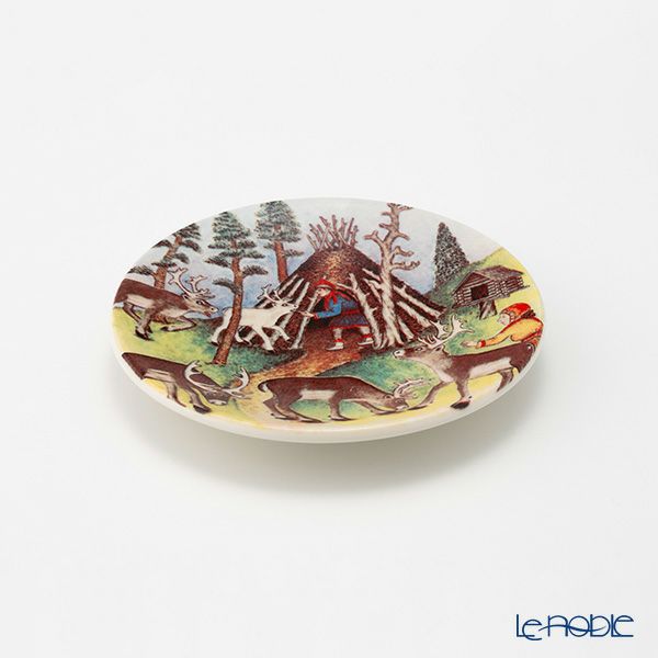 【1点限り】北欧ヴィンテージ アラビア（ARABIA） アンドレアス・アラリスト／A. Alariesto 記念プレート 1982 夏のトナカイ