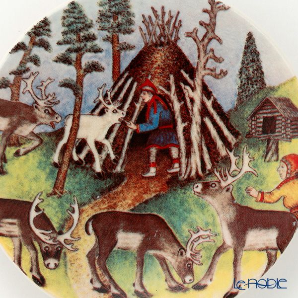 【1点限り】北欧ヴィンテージ アラビア（ARABIA） アンドレアス・アラリスト／A. Alariesto 記念プレート 1982 夏のトナカイ