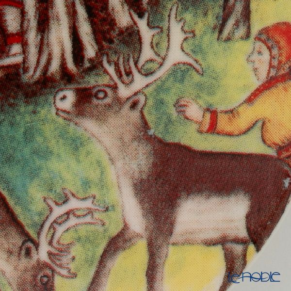 【1点限り】北欧ヴィンテージ アラビア（ARABIA） アンドレアス・アラリスト／A. Alariesto 記念プレート 1982 夏のトナカイ