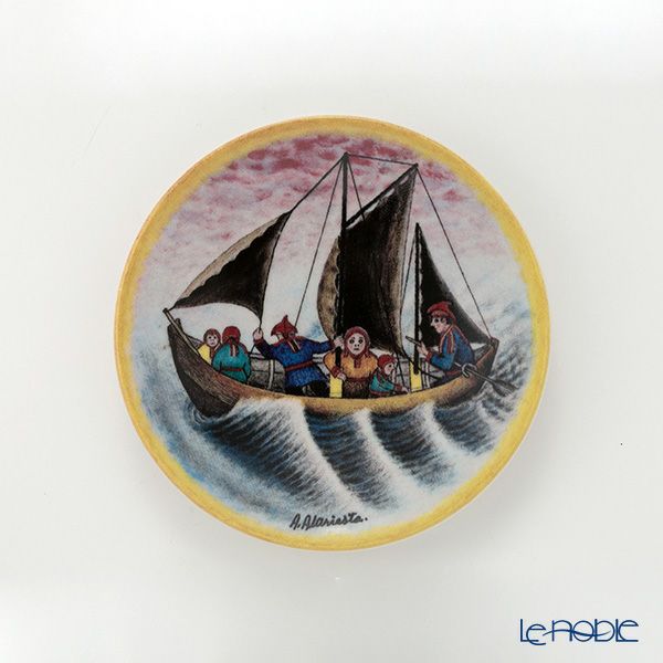 【1点限り】北欧ヴィンテージ アラビア（ARABIA） アンドレアス・アラリスト／A. Alariesto 記念プレート 1986 航海