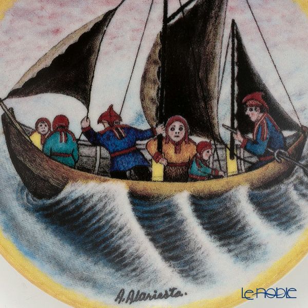 【1点限り】北欧ヴィンテージ アラビア（ARABIA） アンドレアス・アラリスト／A. Alariesto 記念プレート 1986 航海