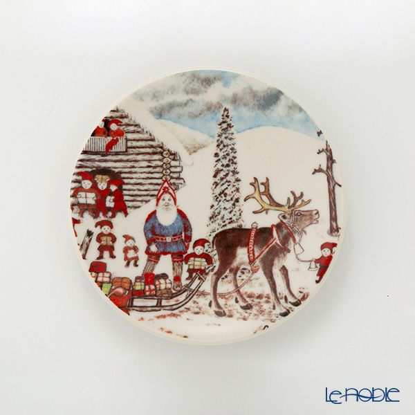 【1点限り】北欧ヴィンテージ アラビア（ARABIA） アンドレアス・アラリスト／A. Alariesto 記念プレート 1980 サンタクロース