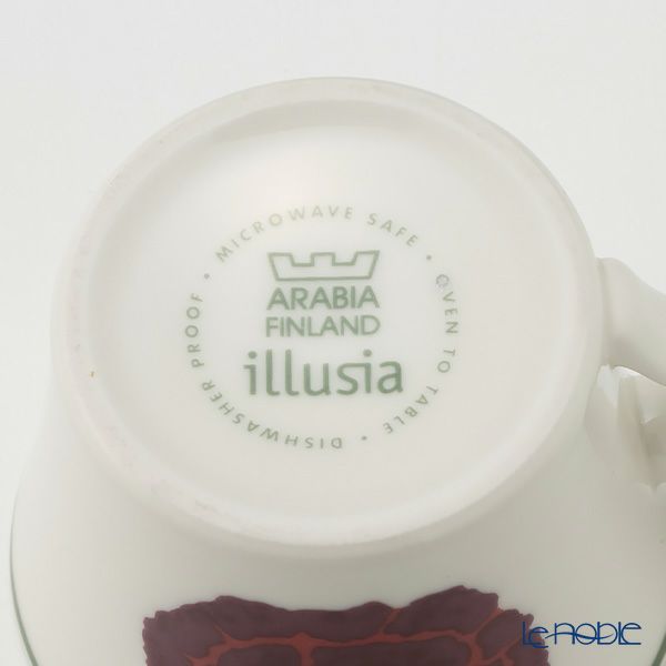 【1点限り】北欧ヴィンテージ アラビア（ARABIA） イリュージア／Illusia コーヒーカップ＆ソーサー 01