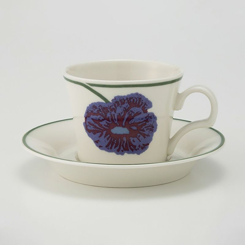 【1点限り】北欧ヴィンテージ アラビア（ARABIA） イリュージア／Illusia コーヒーカップ＆ソーサー 01