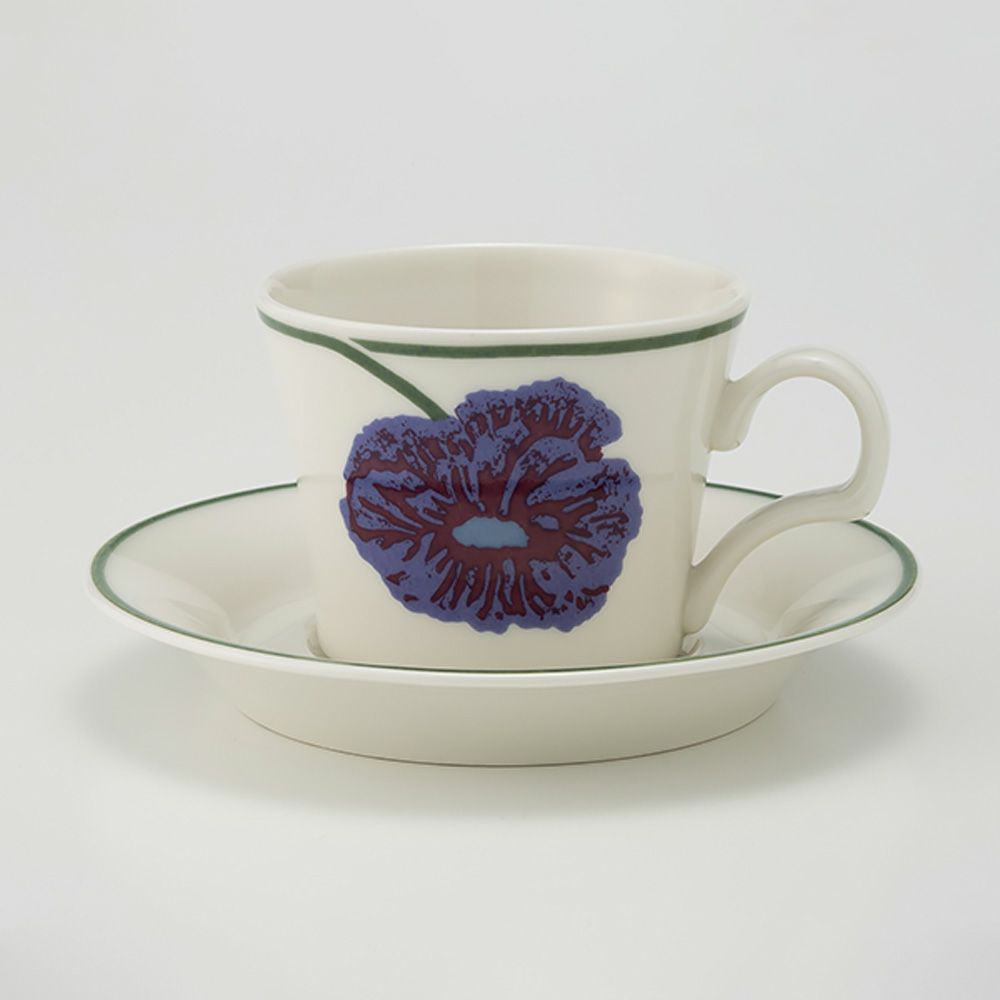 【1点限り】北欧ヴィンテージ アラビア（ARABIA） イリュージア／Illusia コーヒーカップ＆ソーサー 01