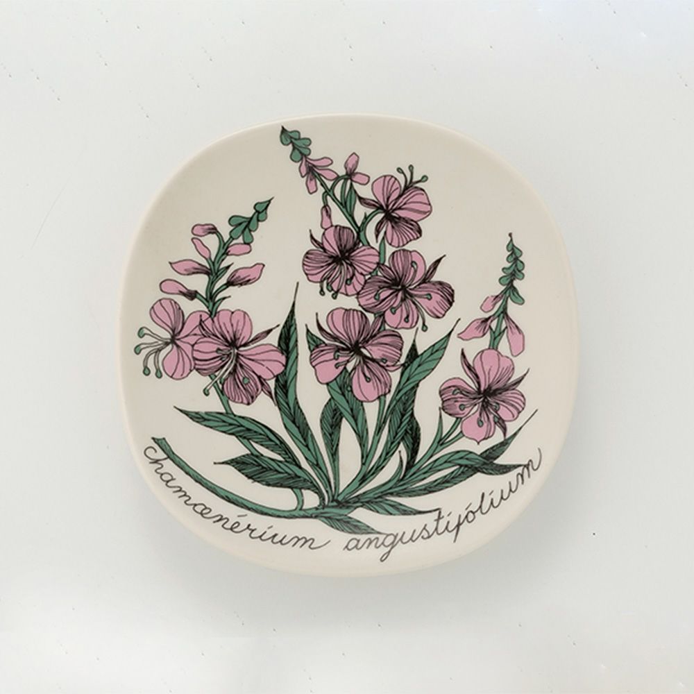 【1点限り】北欧ヴィンテージ アラビア（ARABIA） ボタニカ（ヤナギラン）／Botanica ウォールプレート