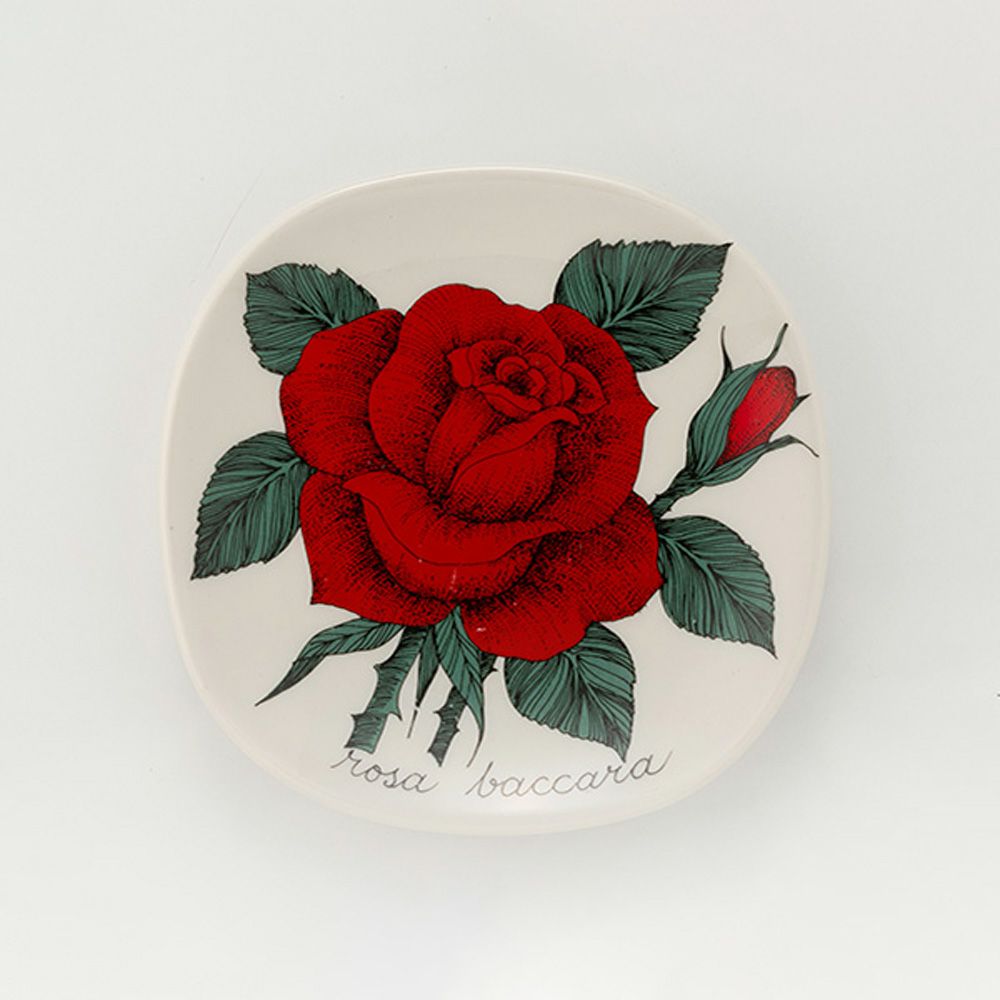 【1点限り】北欧ヴィンテージ アラビア（ARABIA） ボタニカ（ロサ・バカラ）／Botanica ウォールプレート 1981年