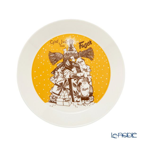 【1点限り】北欧ヴィンテージ アラビア（ARABIA）ムーミンコレクターズ プレート 19cm 2pcsセット 2014年 Fazer and Moomintroll dreaming 01